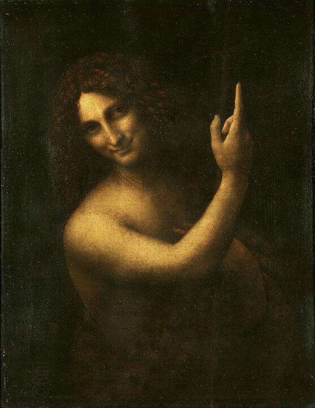 Leonardo  Da Vinci John the Baptist oil painting picture